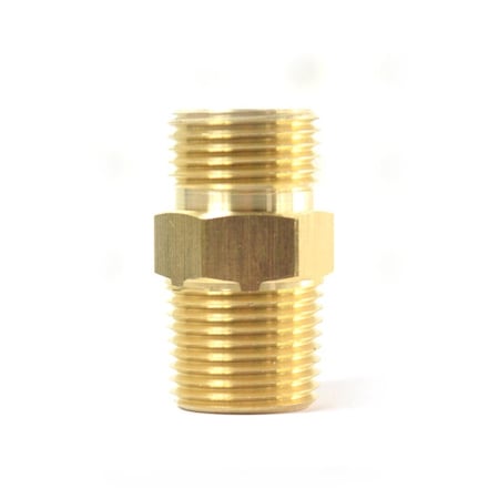 3/8 Inch NPSM Male X 3/8 Inch NPTF Male - Ball Seat Brass Adapter, PK 6